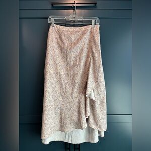 Wishlist Asymmetrical Skirt in Cream Floral